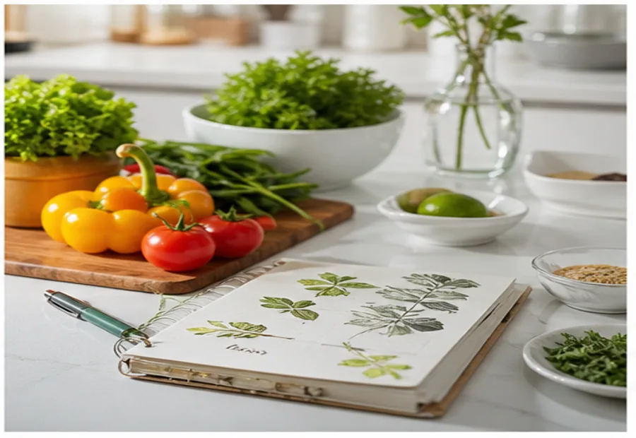 Ingredients frais et organisation culinaire