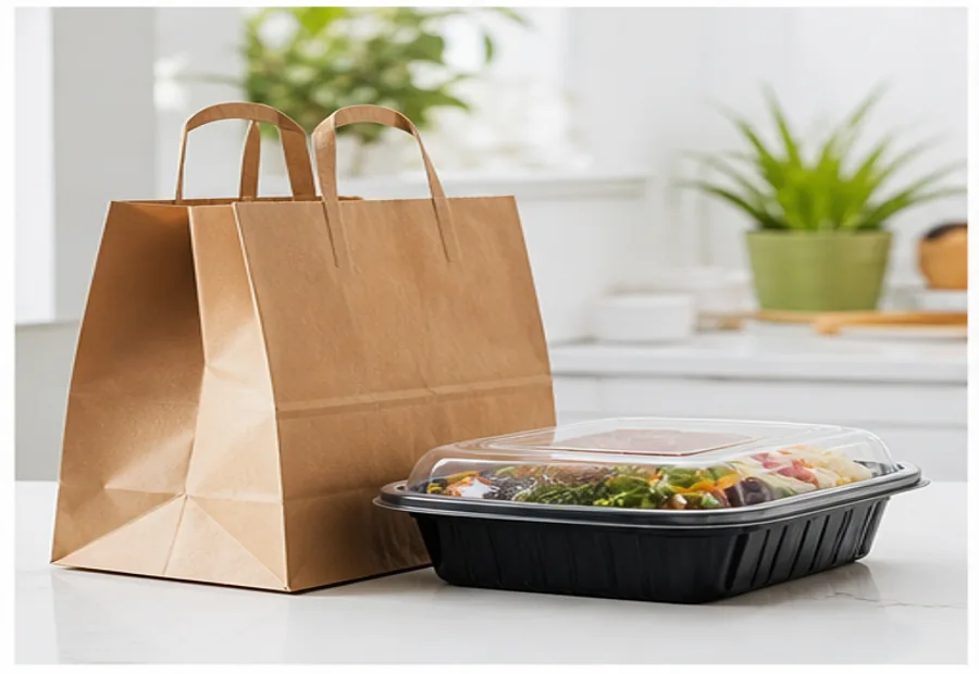 Commande de repas emballee pour livraison